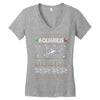 aquarius christmas ugly sweater Women's V-Neck T-Shirt