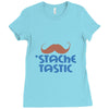 stache tastic Ladies Fitted T-Shirt