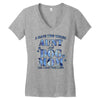 i have two tıtles aunt and dogmom an i rock them both flowers Women's V-Neck T-Shirt