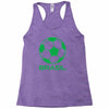 brasil sport soccer ball fun Racerback Tank