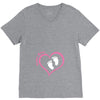 Custom baby girl name maternity design V-Neck Tee
