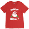 where my ho's at   christmas santa V-Neck Tee