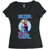sister of the birthday girl Women's Triblend Scoop T-shirt