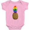 rainbow pineaplle Baby Bodysuit