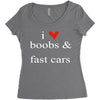 boobs &amp; fast cars Women's Triblend Scoop T-shirt