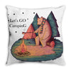 Let's Go Camping Throw Pillow