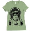 monkey hipster Ladies Fitted T-Shirt
