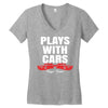 Plays With Cars Women's V-Neck T-Shirt