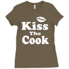 kiss the cook chef Ladies Fitted T-Shirt