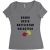 bears beets battlestar galactica Women's Triblend Scoop T-shirt
