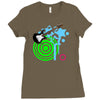 guitar retro music Ladies Fitted T-Shirt