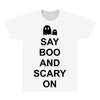say boo and scary on 2 All Over Men's T-shirt