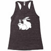 rude, rabbits humping,funny Racerback Tank
