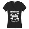December Girls Are Sunshine Mixed With A Little Hurricane Women's V-Neck T-Shirt