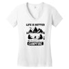 Life Is Better Around The Campfire Women's V-Neck T-Shirt