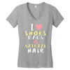 shoes bags natural hair Women's V-Neck T-Shirt
