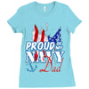 navy dad Ladies Fitted T-Shirt
