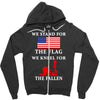 We Stand For The Flag We Kneel For The Fallen Zipper Hoodie