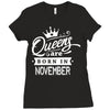 Queens Are Born In November Ladies Fitted T-Shirt