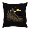 adventure boot Throw Pillow