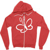 butterfly sticker vinyl Zipper Hoodie