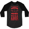 horror movies, pizza and beer 3/4 Sleeve Shirt