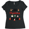first grade christmas crew Women's Triblend Scoop T-shirt
