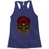 american football skull Racerback Tank