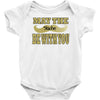 funny black mustache may the stache be with you Baby Onesie