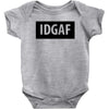 idgaf Dua Lipa Baby Bodysuit