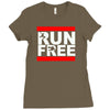 free running parkour run free Ladies Fitted T-Shirt
