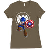 mega capt Ladies Fitted T-Shirt