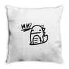 huh dinosaur Throw Pillow