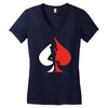 sexy poker Women's V-Neck T-Shirt