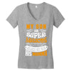My Son Is Super Awesome His Momma Women's V-Neck T-Shirt