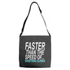 faster than the speed of something slower Adjustable Strap Totes