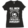 All Men Are Created Equal But Only the Best Are Born In January Ladies Fitted T-Shirt