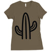 minimalistic cactus Ladies Fitted T-Shirt