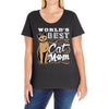 best cat mom Ladies Curvy T-Shirt