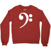 bass cleff funny Crewneck Sweatshirt