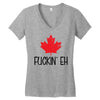 canada fuckin eh Women's V-Neck T-Shirt