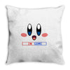 kirby gamer geek snes Throw Pillow