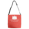 i only get blown on birthdays Adjustable Strap Totes