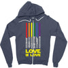 Lightsaber Rainbow - Love Is Love Zipper Hoodie