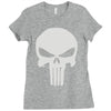 the punisher skull head Ladies Fitted T-Shirt