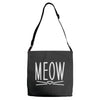 meow cute cat face Adjustable Strap Totes