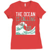 the ocean is calling Ladies Fitted T-Shirt