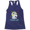 unicorns are born in february cute unicorn Racerback Tank