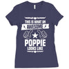 Awesome Poppie Looks Like Ladies Fitted T-Shirt