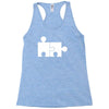 rude jigsaw ideal birthday present or gift Racerback Tank